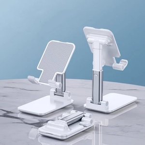 Soporte para teléfono móvil con logotipo personalizado de altura ajustable y baja cantidad, soporte portátil para tableta perezosa de escritorio, soporte plegable Flexible para teléfono - Product Image 1