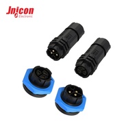 Connecteur étanche IP67 20A 300V 3 broches mâle/femelle M19 à montage sur site, système de contrôle d'automatisation industrielle à verrouillage par poussée pour CE