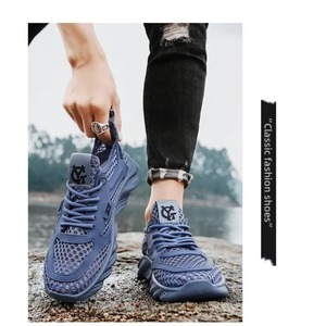 Zapatos para Hombre 2025, Nuevos Zapatos Transpirables de Malla con Cordones, Éxitos de Verano, Zapatos Casuales con Suelas Suaves y Antideslizantes - Product Image 1