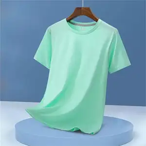 Camiseta Lisa para hombre, camiseta de poliéster, camisetas rápidas, logotipo personalizado con impresión por sublimación, camisetas deportivas Unisex para gimnasio para hombre