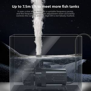 Pompe à eau d'aquarium moderne en plastique cylindrique, écologique, ultra silencieuse, économe en énergie, durable, 80W AC 110-240V, intérieur/extérieur pour - Product Image 3