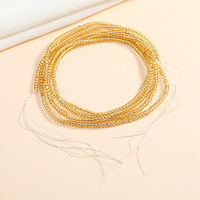 Perles de taille colorées de style bohème, chaîne ajustable, grande taille, africain, Non-étirable, chaîne de ventre, Bikini, bijoux de corps d'été