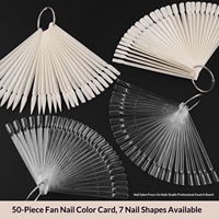 Nouveau produit : Nuancier en forme d'éventail pour nail art, 50 couleurs, emballage standard, palettes de couleurs pour ongles et vernis à ongles