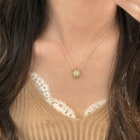 Collier en argent sterling 925 avec zircon, plaqué or 18 carats, pendentif coulissant en filigrane, chaîne vintage pour femme, bijoux en gros personnalisés