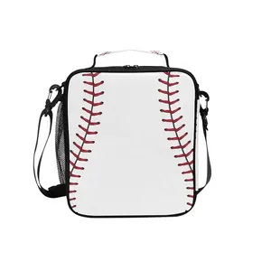 CFP B171 الاطفال الغداء حقيبة للحفاظ على البرودة معزول البيسبول يطبع حقيبة غداء الحقائب