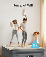 Lit Gonflable Simple de Qualité Supérieure avec Pompe Électrique, Oreiller Intégré et Matelas Étanche pour Camping et Intérieur