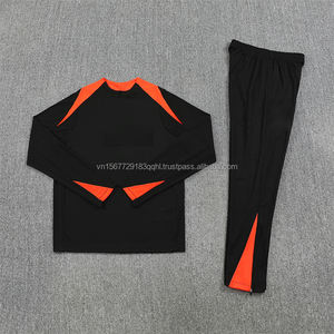 Traje de Entrenamiento Largo Estampado de Otoño, con Media Cremallera y Manga Larga, para Fútbol, Adultos y Niños, con Logotipo Personalizable, de Secado Rápido y Transpirable - Product Image 4