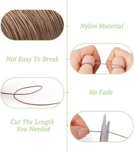 Cordon en nylon <span class=keywords><strong>camel</strong></span> n° 72 de 0,8 mm, cordon de jade pour nœuds chinois, fil pour la fabrication de bracelets, colliers, macramé, kumihimo, bricolage fait main - Product Image 3