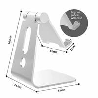 Nouveau design support de bureau Portable support de téléphone réglable tablette alliage métal aluminium support de téléphone portable pour ipad