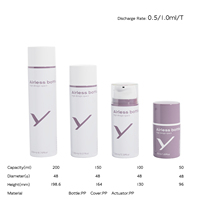 Flacon pompe sans air en plastique 50ml 100ml 150ml 200ml, emballage cosmétique pour crème et lotion, flacon de voyage sous vide en PP