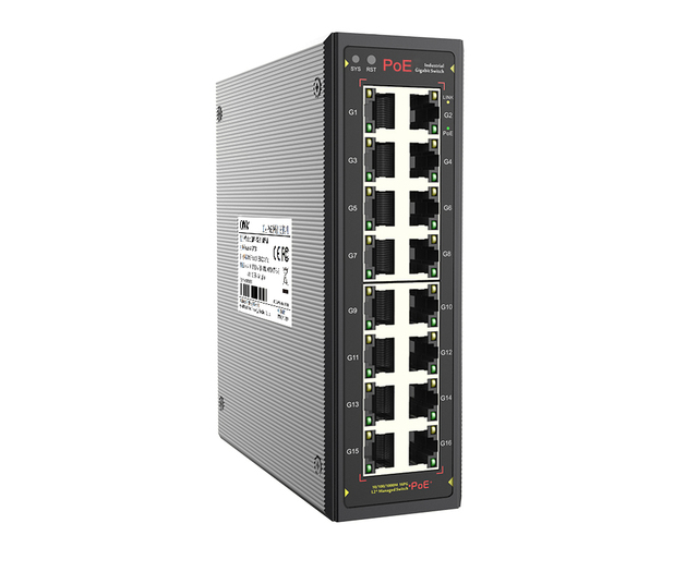 OEM PoE Gigabit 16 Port Powered Switch Managed Industrial Network Switch