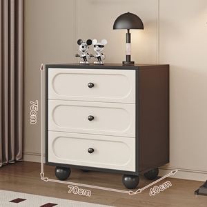 Luxury Solid Wood Modern 3-<strong>Drawer</strong> Chest Small-Sized Storage Cabinet for <strong>Bedroom</strong> Furniture Living Room Durable Eco-Friendly - Product Image 1