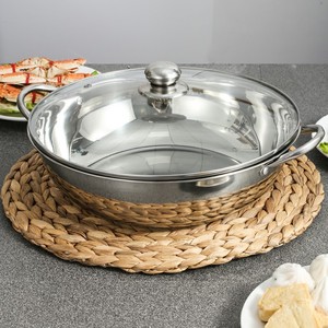 Stainless Steel <b>Soup</b> <b>Pot</b> 4.1L 6L Induction Compatible Hot <b>Pot</b> Double Flavor Yin Yang Design For Cooking - Product Image 2