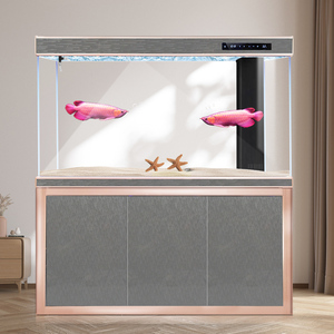Acuario de Vidrio Rectangular Grande para Peces, Fácil de Limpiar, Sostenible, para Sala de Estar, en Oferta - Product Image 1
