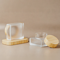 Bouteilles en verre rectangulaires personnalisées avec logo, bouchon à vis, pour lotion hydratante, emballage cosmétique vide, produits de soin de la peau, sérum