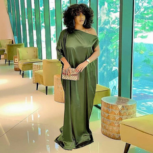Lâche grande taille vêtements pour femmes automne hiver nouvelle fille <span class=keywords><strong>robe</strong></span> à manches courtes or Simple décontracté - Product Image 4