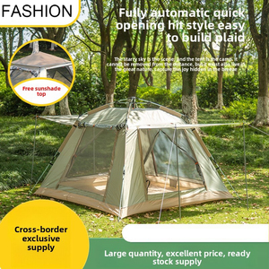 5-8 Person Summer Fiberglass Camping <strong>Tent</strong> Oxford Waterproof Quick Opening 1 Bedroom Glamping <strong>Tent</strong> for Family - Product Image 1