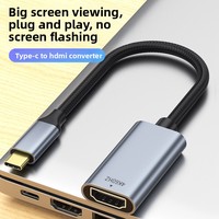 Cable Adaptador USB C a HDMI 4K 60Hz con Trenzado Reforzado para Video y Audio, Compatible con Macbook Pro, Samsung y Google