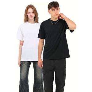 180gsm haute qualité plaine hommes T-Shirt personnalisé sérigraphie numérique Logo marque coton T-Shirt en gros blanc T-Shirt - Product Image 2