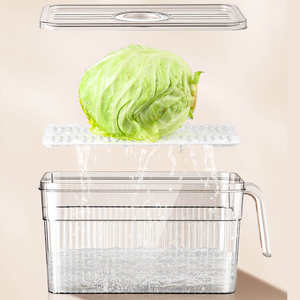 Contenant de Conservation Alimentaire en Verre Direct Usine Boîte d'Organisation Amovible pour Tiroir de Réfrigérateur et Congélateur Préservation de la Fraîcheur - Product Image 5