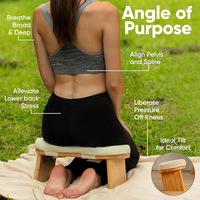 Chaise de méditation pliable portable WDF Factory Custom Yoga, banc de prière en bambou pour la réflexion et la paix