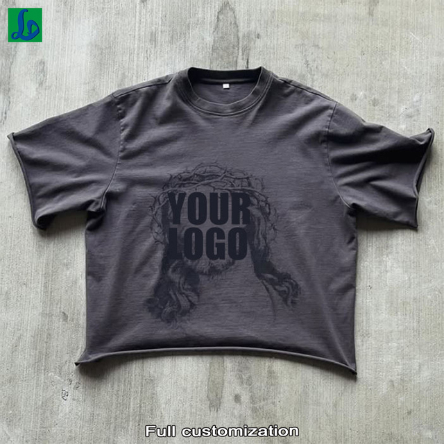 Men's Oversized Acid Wash Graphic T-Shirt Vintage 220 Grams Cotton Digital & DTG Printing Street Style Hip Hop Graphic