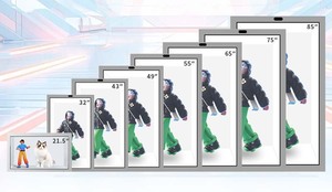 32 inch Kích thước con người tương tác 3D Hologram hộp trong suốt ai Photo Booth <span class=keywords><strong>LCD</strong></span> Showcase màn hình cảm ứng ai tủ trưng bày - Product Image 3