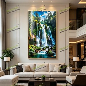 Pintura LED Personalizada de Alta Definición, Arte Mural Colorido, Paisaje, Pintura de Porcelana de Cristal para Decoración de Pared de Sala de Estar o Porche - Product Image 4