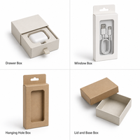 Boîte en papier personnalisée avec logo pour emballage de coque de téléphone portable, boîte d'emballage en papier avec fenêtre en PVC