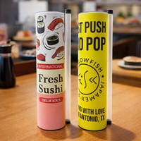 Conteneur à sushi jetable écologique en papier de qualité alimentaire, tube d'emballage personnalisé pour sushi, accessoire de préparation de sushi pour la restauration