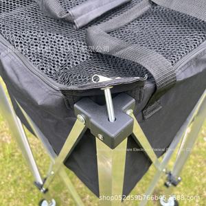 टेनिस कार्ट पोर्टेबल फोल्डेबल कोच पिकअप गाड़ी चल भंडारण टेनिस बास्केट बड़ी क्षमता ओक्सफोर्ड कपड़े आउटडोर इनडोर उपयोग - Product Image 4