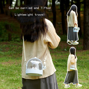 MOFESIPI Fournitures pour hamster Cage de voyage pour hamster avec bouteille d'eau Cage de sortie pour petits animaux de compagnie à sangle réglable - Product Image 5