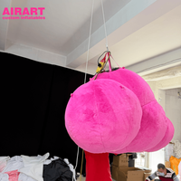 Ballon nuage gonflable en peluche pour la décoration de soirée, modèle nuage rose gonflable pour décoration suspendue