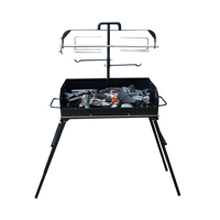 Barbecue portable au charbon de bois en acier thermolaqué, amovible, pour fêtes en extérieur et jardins, vente en gros, commande tactile