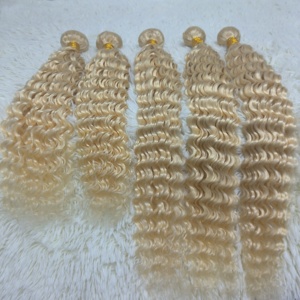 Letsfly Blonde Color 613# Raw Virgin Hair Bundles 100gram 10A 100% Human Hair Straight/<b>Body</b> <b>Wave</b>/Deep <b>Wave</b> Brazilian Wholesale - Product Image 4