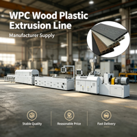 Machine de fabrication de panneaux muraux intérieurs en WPC, PE, ABS, à double vis, pour lames de 100-150 mm, ligne de bardage clé en main pour petits commerces, certifiée CE