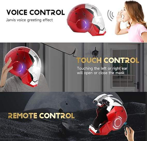 Casco <span class=keywords><strong>de</strong></span> Iron Man Más Vendido, con Comando <span class=keywords><strong>de</strong></span> Voz, Máscara <span class=keywords><strong>de</strong></span> Iron Man para Cosplay, Fiestas y Eventos, para Niños y Adultos - Product Image 5