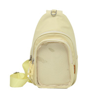 Ita personnalisé sac à bandoulière pour femmes imperméable en nylon unique sacs à bandoulière Pin affichage clair fenêtre poitrine Pack Itabag
