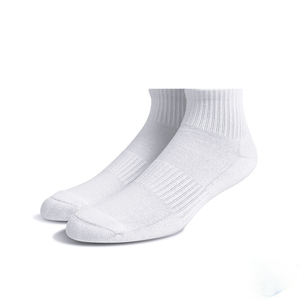 Chaussettes de sport épaisses pour hommes en tissu éponge blanc, chaussettes de course blanches et noires, chaussettes de basket-ball en coton - Product Image 6