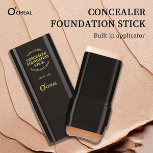 Corrector de maquillaje transfronterizo sin base de maquillaje, brocha aplicadora + crema de base sólida 2 en 1, versión en inglés - Product Image 1