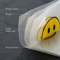 Sacs en plastique sous vide PE imprimés sur mesure avec logo personnalisé pour le stockage alimentaire et l'emballage industriel
