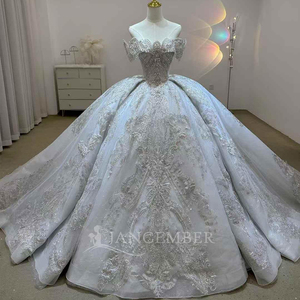 Nouvelle Robe de Mariée de Luxe Lsjj63 avec Perles et Strass, Style Princesse, pour un Look Rêveur et Élégant - Product Image 2