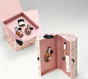 Caja de regalo magnética de cartón para perfume de aceite esencial azul, caja de aceite personalizada de lujo con forma especial. - Product Image 5