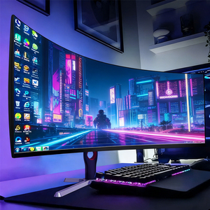 Monitor Curvo para Juegos de 34 Pulgadas, 3440*1440, 144Hz, 4K, Pantalla LCD Ultra Ancha, Monitor LED para Computadora, Ideal para Trading, Frecuencia de Actualización de 144Hz - Product Image 1