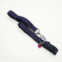 Laisse pour animaux de compagnie réfléchissante violette/accessoire pour animaux de compagnie