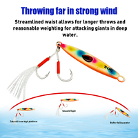 Leurres de pêche en mer, jigs métalliques, leurres de jigging, yeux 3D, wobblers coulants, appâts durs peints au laser, matériel de pêche