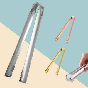 Stainless Steel <b>Ice</b> <b>Tongs</b> 304 Rose Gold Multifunctional Anti Slip For Food Buffet Barbecue Heat Resistance - Product Image 1
