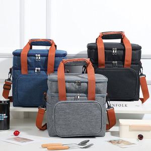 2023 Customize <b>Lunch</b> Bag Double Deck <b>Lunch</b> <b>Box</b> <b>Leakproof</b> Insulated Soft Large Adult <b>Lunch</b> Cooler Bag for Women Men - Product Image 4