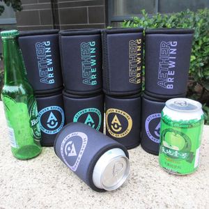 Versatile Neoprene Stubby Holder for Beer <b>Cool</b> Party or <b>Bar</b> Cooler Bag with Letter Pattern - Product Image 1