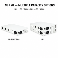 Panel de Conexiones de Fibra Óptica 1U 2U 3U con Bandeja Giratoria para Rack de 19 y 21 Pulgadas, Adaptador LC SC FC, Pigtail, 12, 24, 48, 72, 144 Fibras ODF